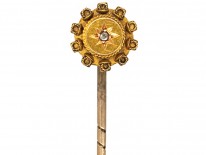 Victorian 15ct Gold & Diamond Tie Pin