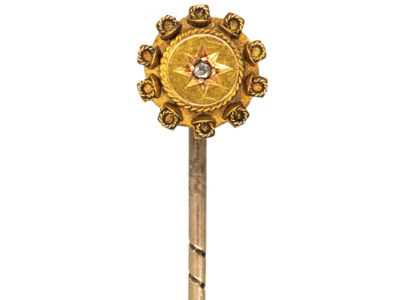 Victorian 15ct Gold & Diamond Tie Pin