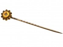 Victorian 15ct Gold & Diamond Tie Pin