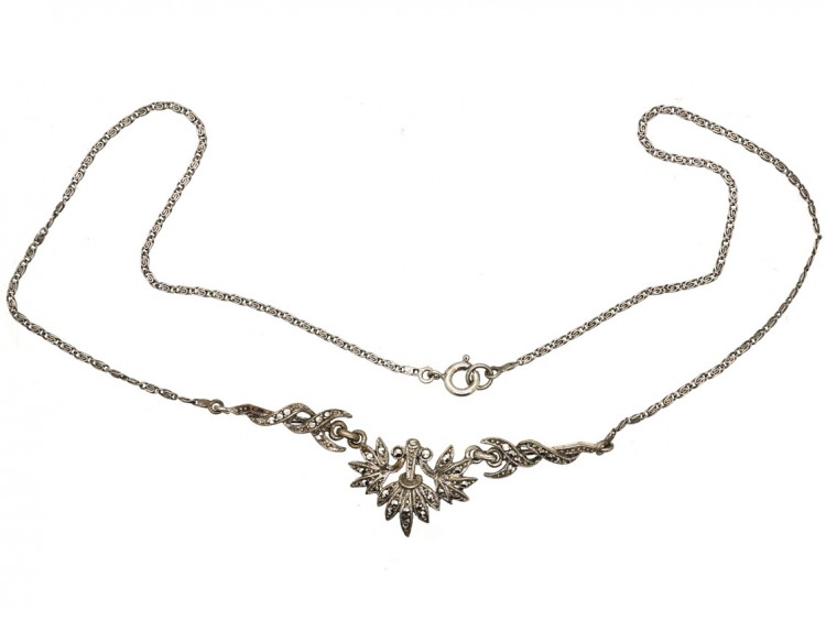 Art Deco Silver & Marcasite Necklace