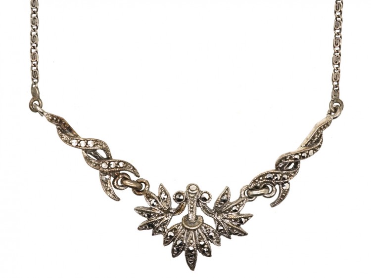 Art Deco Silver & Marcasite Necklace