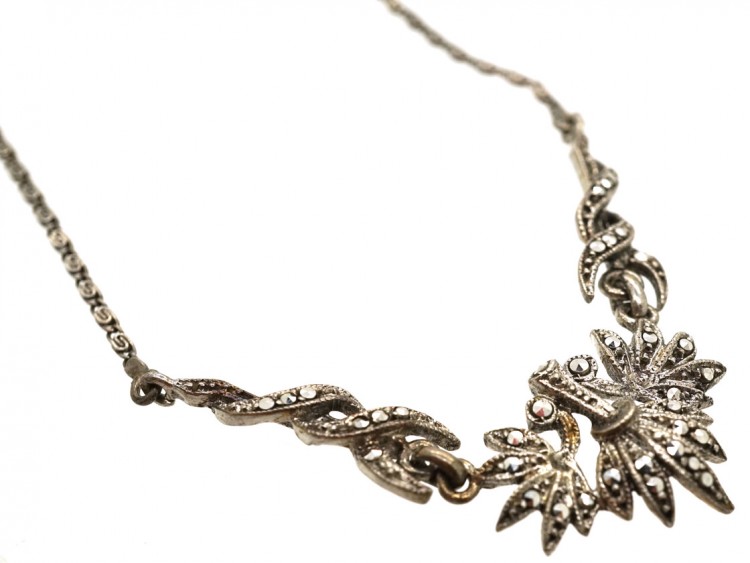 Art Deco Silver & Marcasite Necklace