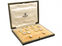 Edwardian 9ct Gold & Mother of Pearl Dress Set in Original Case