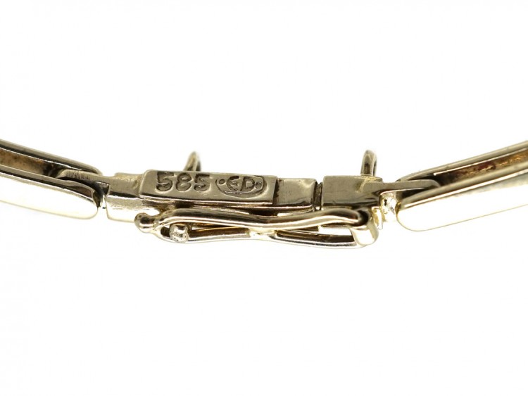 Art Deco 14ct White Gold & Diamond Bracelet