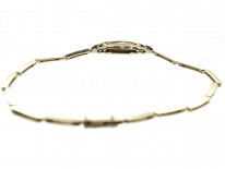 Art Deco 14ct White Gold & Diamond Bracelet
