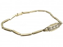 Art Deco 14ct White Gold & Diamond Bracelet