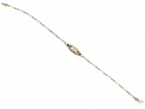Art Deco 14ct White Gold & Diamond Bracelet