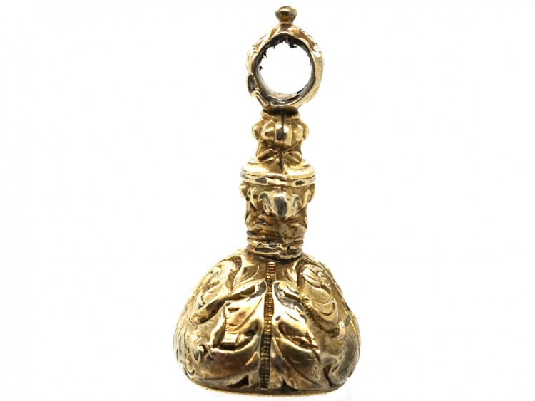 Georgian Gold Cased Seal With a Carnelian Base With Monogram A E