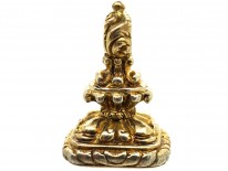 Georgian 18ct Gold Cased Seal With Carnelian Base With Monogram J W W