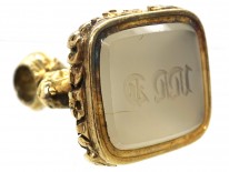 Georgian Gold Cased Seal With Chalcedony Base