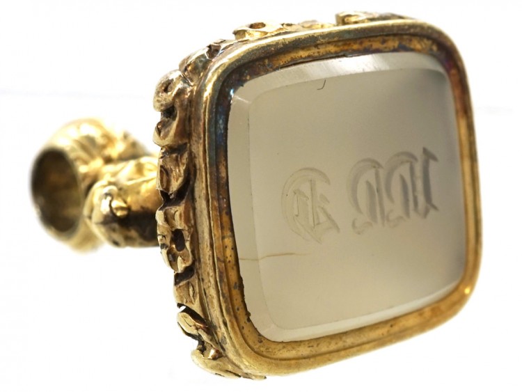 Georgian Gold Cased Seal With Chalcedony Base