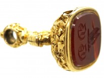 Georgian Gold Cased Seal with Carnelian Base