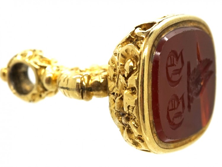 Georgian Gold Cased Seal with Carnelian Base