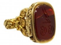 Georgian Gold Cased Seal with Carnelian Base