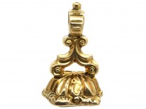 Victorian Small Gold Cased Seal With Bloodstone Base