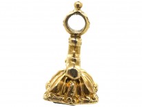 Victorian Small Gold Cased Seal With Bloodstone Base