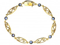 Edwardian 15ct Gold & Sapphire Bracelet