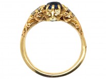 Edwardian 18ct Gold, Burma Sapphire & Diamond Ring