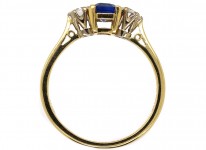 18ct Gold, Sapphire & Diamond Three Stone Ring