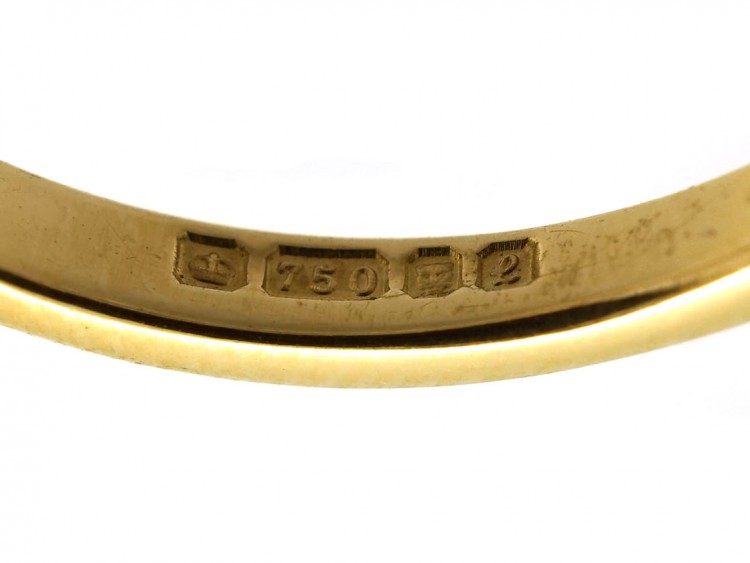 18ct Gold, Sapphire & Diamond Three Stone Ring