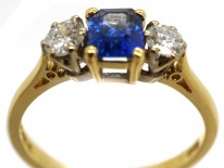 18ct Gold, Sapphire & Diamond Three Stone Ring