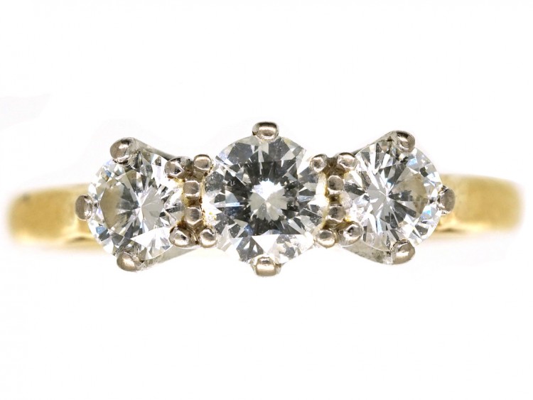 18ct Gold, Three Stone Diamond Ring
