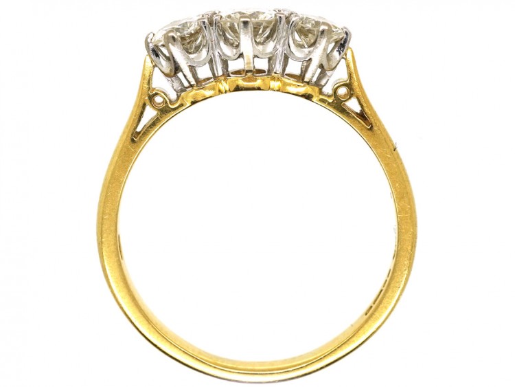 18ct Gold, Three Stone Diamond Ring
