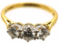 18ct Gold, Three Stone Diamond Ring