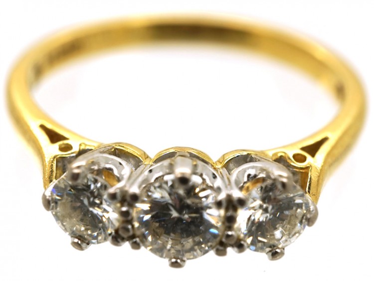 18ct Gold, Three Stone Diamond Ring