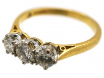 18ct Gold, Three Stone Diamond Ring