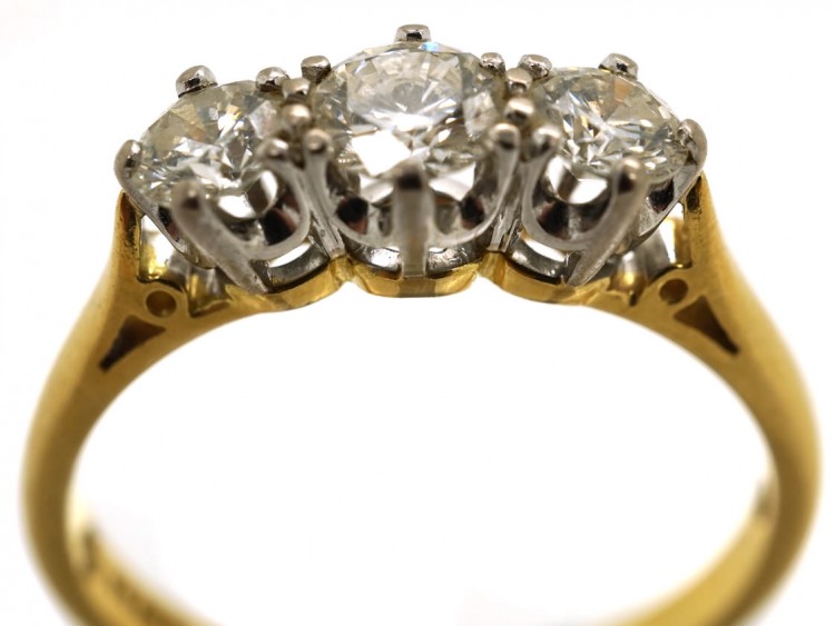 18ct Gold, Three Stone Diamond Ring