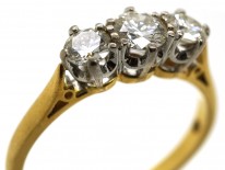 18ct Gold, Three Stone Diamond Ring