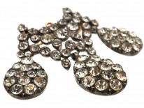 Georgian Silver & Paste Triple Drop Brooch