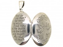 Two Doves Silver Locket