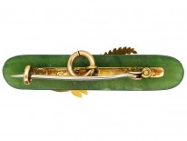 9ct Gold New Zealand Jade Brooch