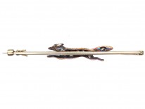 Edwardian Diamond Set Running Fox Brooch