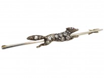 Edwardian Diamond Set Running Fox Brooch