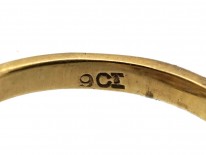 Large 9ct Gold, Amethyst & Pearl Ring