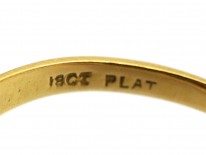 Edwardian 18ct Gold, Ruby & Diamond Triple Cluster Ring