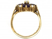 9ct Gold, Amethyst & Natural Split Pearl Ring