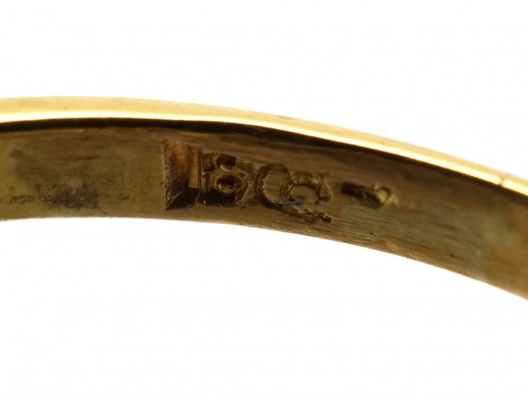 Edwardian 18ct Gold, Diamond & Ceylon Sapphire Ring