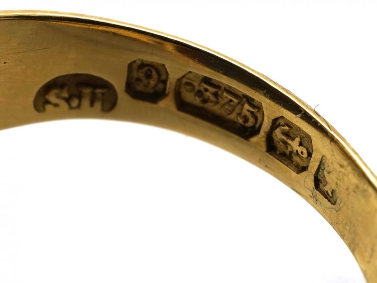 Victorian 9ct Gold Signet Ring With a Bloodstone Intaglio of Hermes