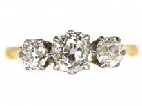 18ct Gold & Platinum, Three Stone Diamond Ring