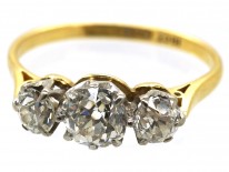18ct Gold & Platinum, Three Stone Diamond Ring
