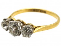 18ct Gold & Platinum, Three Stone Diamond Ring