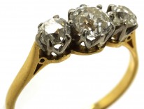 18ct Gold & Platinum, Three Stone Diamond Ring