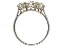 Platinum, Three Stone Diamond Ring