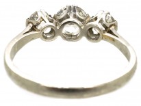 Platinum, Three Stone Diamond Ring