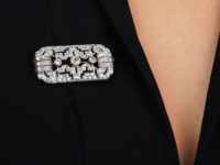 Art Deco Rectangular Platinum & Diamond Brooch