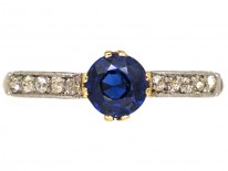 Edwardian 18ct Gold, Sapphire & Diamond Ring